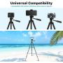 Phone Tripod, QI-EU 51”Extendable Lightweight Aluminum Travel Video Tripod Stand with Cell Phone Mount Holder & Bluetooth Remote, Compatible with iPhone/Android/Gopro/Camera for Selfie & Vlogging