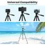 Phone Tripod, QI-EU 51”Extendable Lightweight Aluminum Travel Video Tripod Stand with Cell Phone Mount Holder & Bluetooth Remote, Compatible with iPhone/Android/Gopro/Camera for Selfie & Vlogging Phone Tripod, QI-EU 51”Extendable Lightweight Aluminum Travel Video Tripod Stand with Cell Phone Mount Holder & Bluetooth Remote, Compatible with iPhone/Android/Gopro/Camera for Selfie & Vlogging