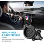 Air Vent Phone Holder for Socket Mount, pop-tech 360° Rotation Vent Clip Car Mount Silicone with Adjustable Switch Lock for Collapsible Grip/GPS Navigation & 3M Sticky Adhesive for Expanding Stand
