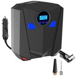 ZENAN 12V DC Portable Air Compressor Pump，Digital Tire Inflator，Car Tire Pump， Easy to Read Digital Pressure Gauge, Built in LED Light