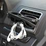 UKCOCO Car Air Vent Holder, 8 Pack Mobile Phone Car Mount Earphone Cable Winder Glasses Organizer Hanger Storage Hook(Black+White)