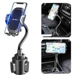 Cup Phone Holder for Car - RAXFLY Adjustable Gooseneck Hands Free Car Cup Holder Phone Mount Universal Compatible with iPhone 11 X XR 7 8 Plus Samsung Note 10 S10 Plus Car Mount Accessories Black