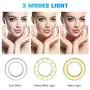 DAVID ROCCO Selfie Light Ring, 3.5 inch Rechargeable Clip on LED Ring Light Camera Ringlight with 40 LEDs for iPhone Android Smart Phone Photography, YouTube Video, Makeup (White) DAVID ROCCO Selfie Light Ring, 3.5 inch Rechargeable Clip on LED Ring Light Camera Ringlight with 40 LEDs for iPhone Android Smart Phone Photography, YouTube Video, Makeup (White)