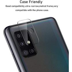 [4 Pack] TOCOL [2 Pack] Screen Protector + [2 Pack ] Camera Lens Protector for Samsung Galaxy A51 Tempered Glass, Case Friendly No-Bubble High Definition Clear