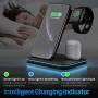 Wireless Charging Station, 3 in 1 Qi Charger for Apple Watch 1 2 3 4 5/Airpods, Wireless Charger for iPhone 11/11 Pro/11 Pro Max/XS Max/XS XR Plus Samsung S10 S9 S8 S7 and Qi-Certified Phones