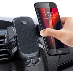 DesertWest Universal Car Vent Phone Mount [One Touch Auto Grip] Upgraded Cell Phone Holder for Car Ultra Stable Easy Vent Mount for iPhone 11 Pro X SE 2020 Samsung LG Moto Google All 4-7 Inch Phones