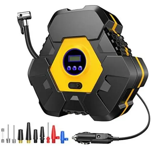CICMOD Air Compressor Pump Digital Tire Inflator 150 PSI 12V DC Portable Auto Tire Pump for Car Truck Bike Inflatables
