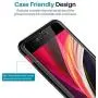 [4 Pack] L K Screen Protector for New iPhone SE (2020) / iPhone SE2 [4.7 inch] Tempered Glass Film [Alignment Frame] [Case Friendly] [NOT For iPhone 6/7/8]