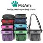 PetAmi Dog Treat Pouch | Dog Training Pouch Bag with Waist Shoulder Strap, Poop Bag Dispenser and Collapsible Bowl | Treat Training Bag for Treats, Kibbles, Pet Toys | 3 Ways to Wear