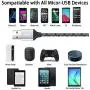 Android Phone Charger, 2 Port Wall Charger with Micro USB Cable Fast Charging Cord Compatible for LG V10 Flip Stylo 3 2 G3 G4 K10 K50 K40 K30 K20 Plus Q6,LG G Vista,Samsung Galaxy S7 S6 Edge S4 Note 5