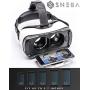 WapSter Vr Headset, Sneba White Virtual Reality, Headset VR Glasses for 3D Video Movies Games for Apple iPhone 11, Samsung Huwei HTC More Smartphones.