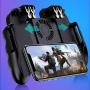 Haoyushangmao H9 Game Controller with Fan Six Finger Joystick Gamepad with Cooler Fire Button Mobile Phone Game HandleTrigger for PUBG (Color : AK66)