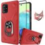 Oleaders for Galaxy A71 5G Case [Not for Verizon A71 5G UW] with Screen Protector, Rotatable Ring Holder Fit for Magnetic Car Mount Case for Galaxy A71 5G - Red