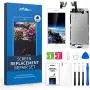 Compatible with iPhone 6 Screen Replacement White 4.7 Inch Full Assembly LCD Display Digitizer with Front Camera, Ear Speaker, Proximity Sensor and Repair Tool Set (A1549 A1586 A1589) Compatible with iPhone 6 Screen Replacement White 4.7 Inch Full Assembly LCD Display Digitizer with Front Camera, Ear Speaker, Proximity Sensor and Repair Tool Set (A1549 A1586 A1589)