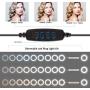 Ring Light,Selfie Led Ring Light with Flexible Tripod Stand & Cell Phone Holder with for Live Streaming & YouTube Video, Dimmable Desk Makeup Ring Light for Photography, 3 Light Modes & 10 Brightness