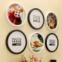 Freahap Round Picture Frame Wall Decor Wood Photo Frame Black 12 inch