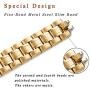 STIROLL Thin Replacement Band Compatible for Apple Watch 38mm 40mm 42mm 44mm, Stainless Steel Metal Wristband Women Men for iWatch 5/4/3/2/1 (Gold, 38mm/40mm)