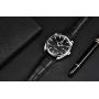 BENYAR - Stylish Wrist Watch for Men, Genuine Leather Strap Quartz Movement, Waterproof and Scratch Resistant, Analog Quartz Business Watches
