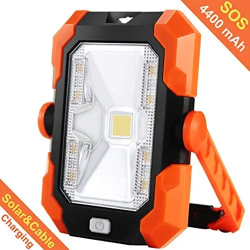 Portable LED Work Light,BEIEN Rechargeable Solar Work Lights 4400 mAh,Waterproof COB Flood Light with Magnetic Hanging Hook,30W 1000LM for Car Repairing,Camping,Hiking,Backpacking,Fishing Portable LED Work Light,BEIEN Rechargeable Solar Work Lights 4400 mAh,Waterproof COB Flood Light with Magnetic Hanging Hook,30W 1000LM for Car Repairing,Camping,Hiking,Backpacking,Fishing