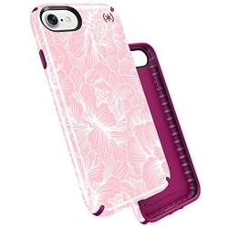 Speck 79990-5945 Presidio Inked Cell Phone Case for iPhone 7 - Fresh Floral Rose/Magenta Pink