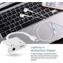 [Apple MFi Certified] Headphone Adapter for iPhone, 2 in 1 Lightning to 3.5mm Headphone Audio + Charger Splitter for iPhone 11/11 Pro/XS/XR/X 8 7, iPad, iPod, Support Music Control + Calling + iOS 13