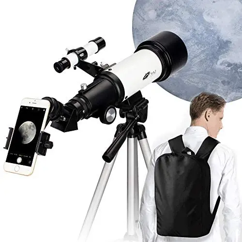 70mm Aperture 400mm AZ Mount Astronomical Refractor Telescope, Good Gift for Observe The Moon and Landscape - Portable Travel Scope with Backpack 70mm Aperture 400mm AZ Mount Astronomical Refractor Telescope, Good Gift for Observe The Moon and Landscape - Portable Travel Scope with Backpack