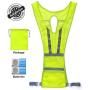 Illumifun Reflective Vest Running Gear, 2 Flash Mode LED Safety Vest with Large Pocket, Adjustable High Visibility Gear for Your Night Cycling Motorcycle Running Jogging Dog Walking