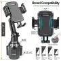 Car-Cup-Holder-Phone-Mount Adjustable Pole Automobile Cup Holder Smart Phone Cradle Car Mount for iPhone 11 Pro/XR/XS Max/X/8/7 Plus/6s/Samsung S10 /Note 9/S8 Plus/S7 Edge(Black) Car-Cup-Holder-Phone-Mount Adjustable Pole Automobile Cup Holder Smart Phone Cradle Car Mount for iPhone 11 Pro/XR/XS Max/X/8/7 Plus/6s/Samsung S10 /Note 9/S8 Plus/S7 Edge(Black)