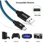 Micro USB Charger Cable, [15 Ft] Durable Extra Long USB 2.0 Charge Cord Compatible for Android/Windows/Smartphones/Samsung/HTC/Motorola/Nokia/LG/Tablet and More(Blue)