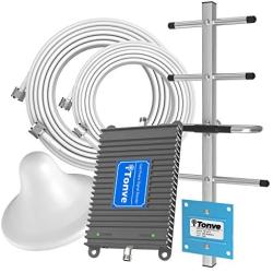 ATT Cell Signal Booster Band 12/17 700Mhz 4G LTE Cell Phone Booster ATT Home Cell Phone Booster Repeater TONVE ATT Signal Booster Mobile Signal Booster Amplifier with Ceriling+Yagi Antenna Kit