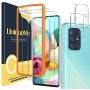 [2+2 Pack] UniqueMe Camera Lens Protector and Screen Protector for Samsung Galaxy A71 4G / 5G,Termperd Glass [Easy Installation Frame] HD Clear [Anti-Scratch] [Bubble Free]