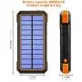 Solar Charger, 20000mAh Qi Wireless Charger, Portable Solar Power Bank, External Battery Pack for Camping, Outdoor, Fast Charger with 4 Outputs Dual Inputs, Flashlight, Compass by LEO WAY, Orange Solar Charger, 20000mAh Qi Wireless Charger, Portable Solar Power Bank, External Battery Pack for Camping, Outdoor, Fast Charger with 4 Outputs Dual Inputs, Flashlight, Compass by LEO WAY, Orange