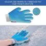 Pet Hair Remover Glove - Gentle Pet Grooming Glove Brush - Efficient Deshedding Glove - Massage Mitt with Enhanced Five Finger Design - Perfect for Dogs & Cats with Long & Short Fur - 1 Pack