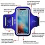 TRIBE Water Resistant Cell Phone Armband Case for iPhone X, Xs, 8, 7, 6, 6S Samsung Galaxy S9, S8, S7, S6, A8 with Adjustable Elastic Band & Key Holder for Running, Walking, Hiking