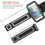 Trianium Armband for Smaller Phone Sport Running Pouch Case Fit Phone Diagonal Size up to 5.85" for iPhone X 8 7 6s 6, iPhone SE 5S 5 5C, Galaxy s9 s8 s7 s6 s5 [ArmTrek Classic Black]