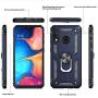 LeYi Samsung Galaxy A20/ A30 Case (Not Fit A20S) with Tempered Glass Screen Protector, [Military Grade] Magnetic Car Mount Kickstand Defender Protective Cover Phone Case for Samsung A20/ A30, Blue