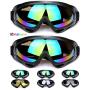 Ski ATV Have Goggles are Windproof, Dustproof and UV Resistant, Suitable for Motorcycles, Off-Road Motorcycles, Rock Climbing, Skiing, Various Outdoor Sports (2 Pack)
