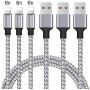 iPhone Charger KOZOPO Fast Charging Nylon Braided 3Pack 6feet Durable High Speed Data Sync Cord Connector Extra Long Power Cable Compatible with iPhone Xs Max/XR/X/8/7/Plus/6S/6/SE/5S/iPad
