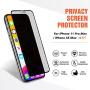 KIDELI Privacy Screen Protector Compatible with iPhone 11 Pro Max/iPhone Xs Max 6.5 Inch 3 Pack Full Coverage Anti-Spy Tempered Glass Film Anti-Scratch Case Friendly