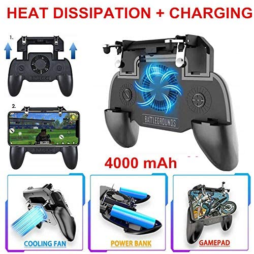 RONSHIN Wireless Controller,Mobile Phone Game Controller Joystick Cooling Fan Gamepad for PUBG Android iOS Gifts for Boys
