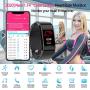 beitony Fitness Tracker,Color Screen Fitness Watch with Heart Rate and Blood Pressure, IP67 Waterproof Smart Watch with Step Counter, Calorie Counter,Pedometer for Women Men (Black&Brown)