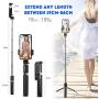 SYOSIN Bluetooth Selfie Stick Tripod, Extendable Aluminum Tripod Stand with Wireless Remote 360° Rotation Selfie Stick for iPhone 11/11 Pro Max/XS Max/XS/XR/X/8/7 Android Phone and Sports Camera GoPro