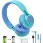 Riwbox WT-7S Bluetooth Headphones, LED Light Up Wireless Foldable Stereo Headset with Microphone and Volume Control for PC/iPhone/TV/iPad (Blue) Riwbox WT-7S Bluetooth Headphones, LED Light Up Wireless Foldable Stereo Headset with Microphone and Volume Control for PC/iPhone/TV/iPad (Blue)