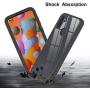Samsung A11 Case, Samsung Galaxy A11 Case with 2 PCS Tempered Glass Screen Protector, LeYi Full-Body Protective Rugged Hybrid Bumper Shockproof Clear Phone Cover Cases for Galaxy A11, Black