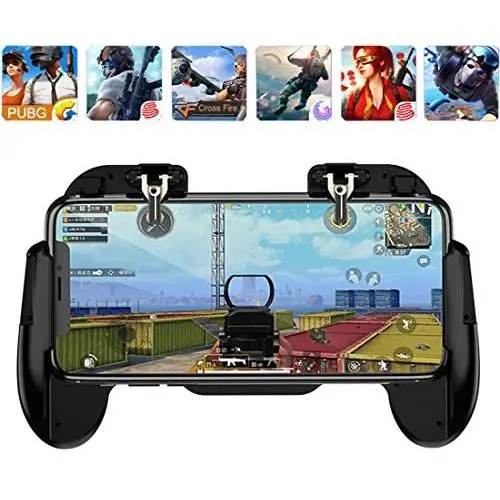 Mobile Phone PUBG Game Controller L1R1 Shoot and Aim Trigger Joystick Ergonomic Gamepad for PUBG Mobile/Knives Out,Phone Gaming Controller for 4.7- 7.0 Android & iOS (H6 Black) Mobile Phone PUBG Game Controller L1R1 Shoot and Aim Trigger Joystick Ergonomic Gamepad for PUBG Mobile/Knives Out,Phone Gaming Controller for 4.7- 7.0 Android & iOS (H6 Black)