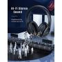 Mpow 059 Pro Bluetooth Headphones Over Ear, Upgraded to 60Hrs Playtime, Wireless Bluetooth 5.0 Headphones with Hi-Fi Stereo Sound, Protein Earpads Headset w/Mic for Home, Travel, Office, Online Class