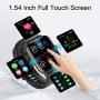 RUNDOING 1.54 inch Full Touch Screen Smart Watch for Android iOS Phones IP68 Waterproof,Fitness Tracker with Sleep/Heart Rate Monitor,Step/Calorie Counter,Smartwatch for Women Men Girls