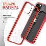 Mkeke Compatible with iPhone 11 Pro Case, Clear Anti-Scratch Shockproof Cases Cover for iPhone 11 Pro 5.8 inch-Red