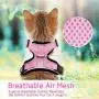 rabbitgoo Cat Harness and Leash for Walking, Escape Proof Soft Adjustable Vest Harnesses for Medium Large Cats, Easy Control Breathable Pet Safety Jacket with Reflective Strips & 1 Metal Leash Ring
