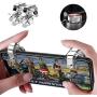 AnoKe Mobile Game Controller - Cellphone Game Trigger/Mobile Gaming Controller Compatible with Android iOS, L2R2 Sensitive Shoot Mobile Phone Joystick (2 Triggers+2 Grips)